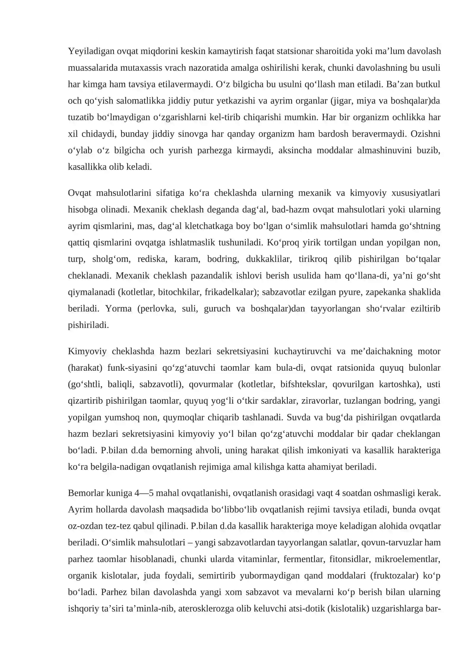 Hazm aʼzolari kasalliklarida taomnoma tuzish 3