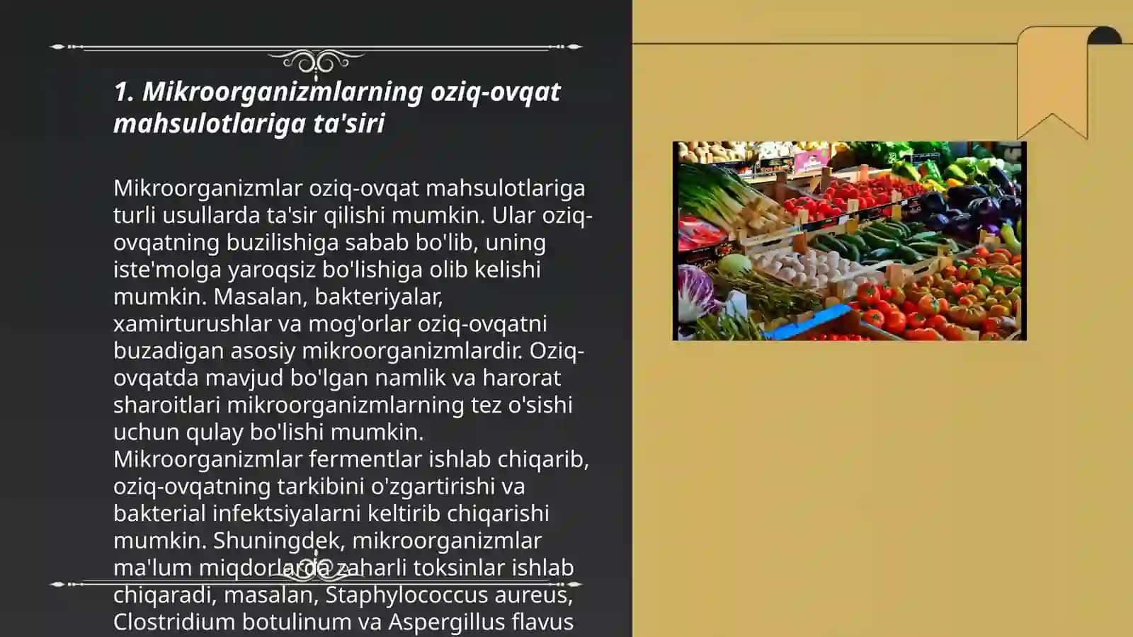 Mikroorganizmlarning Oziq-Ovqat Mahsulotlariga Ta'siri 3