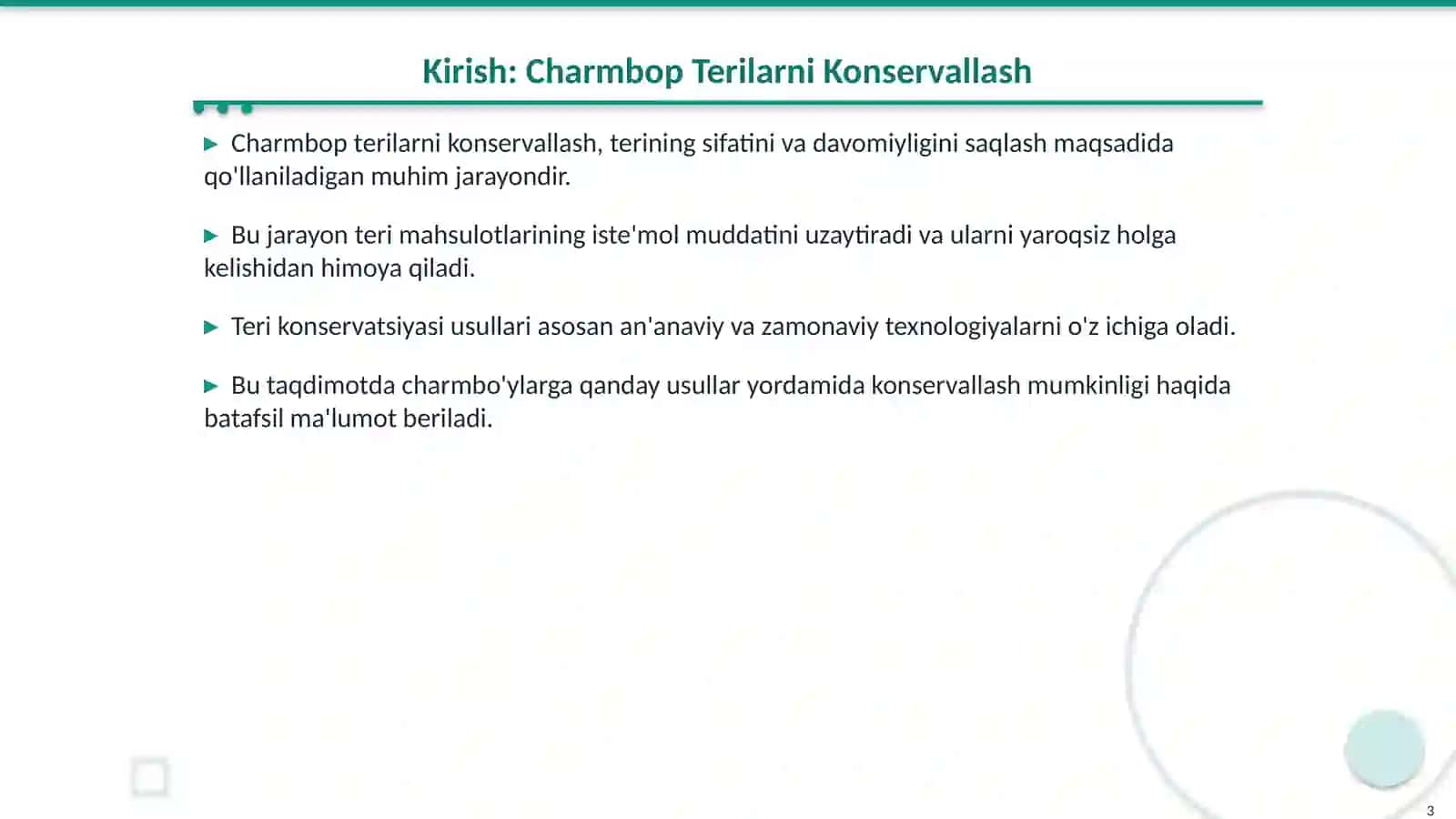 Charmbop Terilarni Konservallash Usullari 3