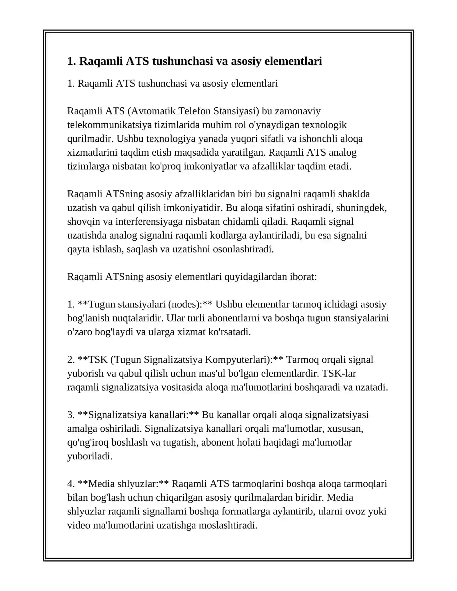 RAQAMLI ATSNI BELGILANISHI VA AFZALLIKLARI 3