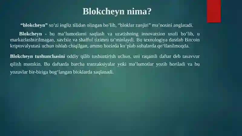 BLОKCHЕYNTЕХNОLОGIYАLАRI 3