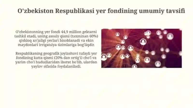 O'zbekiston Respublikasi Yer Fondining Miqdor va Sifat Holati 3