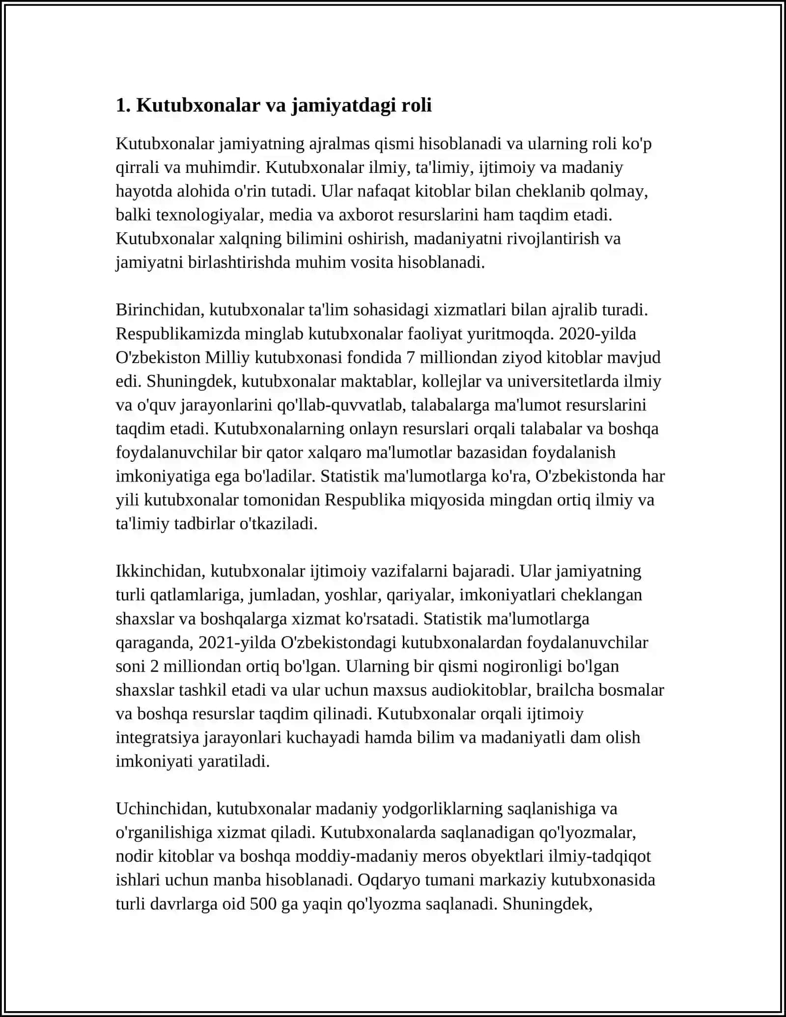 Mavzu: KUTUBXONАLАRDА KITOBXONLАRNI O‘RGАNISH SOHАSIDАGI SOTSIOLOGIK TАDQIQOTLАR 3