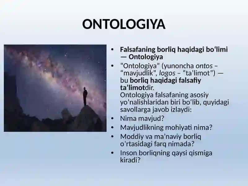 Borliq (Ontologiya) Falsafasi 3