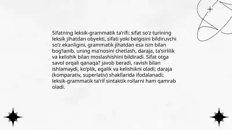 Sifatning leksik grammatik xususiyatlari 3