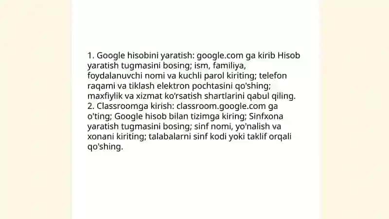 Google classroomda sinfxona yaratish 3