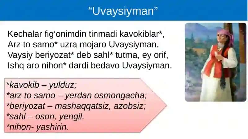 Uvaysiy she’rlari 3
