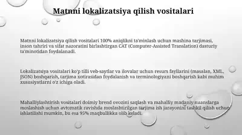 Matnni wakinlantiriw vositalari 3