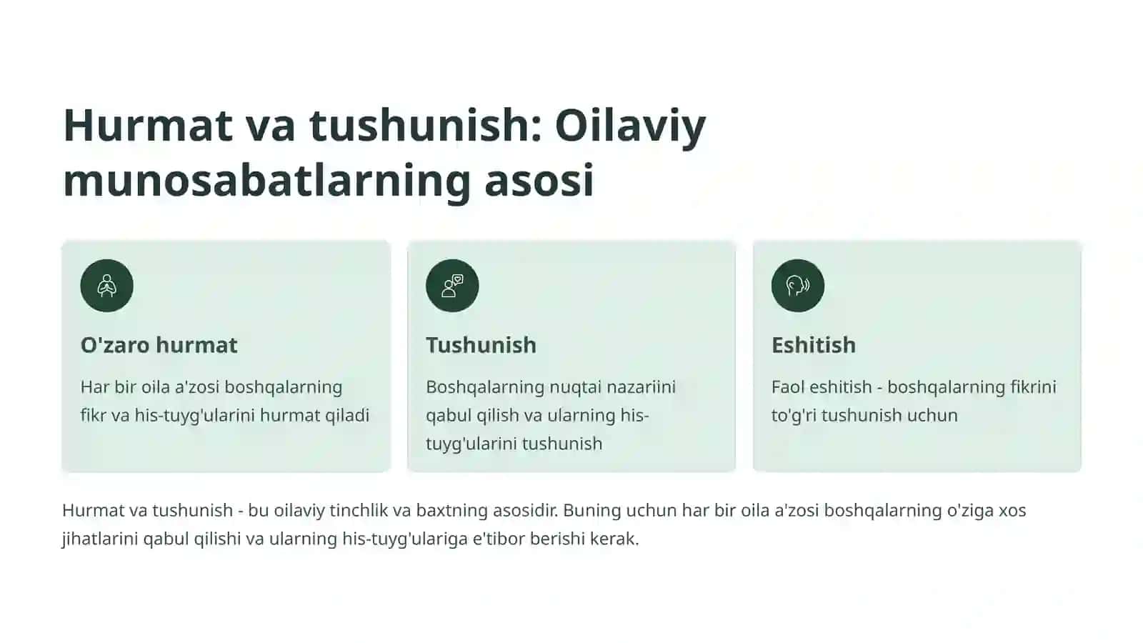 Oilaparvarlik Fazilatlari: Farovon Oilaning Kaliti 3