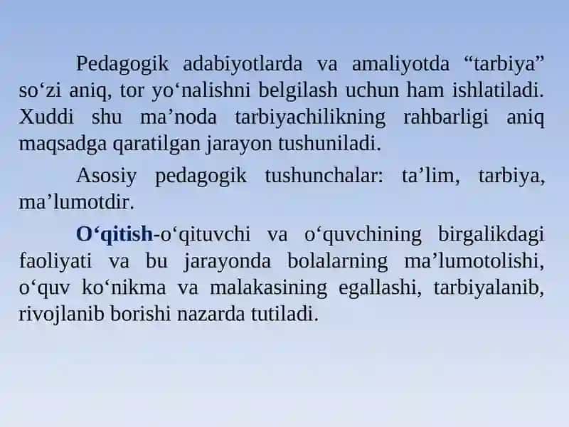 Ta’lim-tarbiya jarayonining mazmuni va mohiyati 3