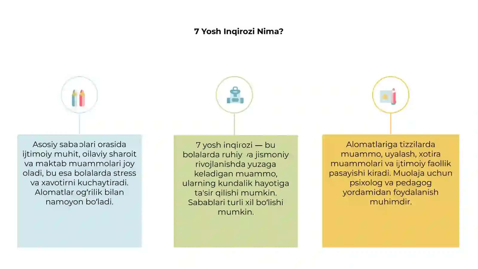 7 yosh inqirozi, uning sabablari va alomatlari 3