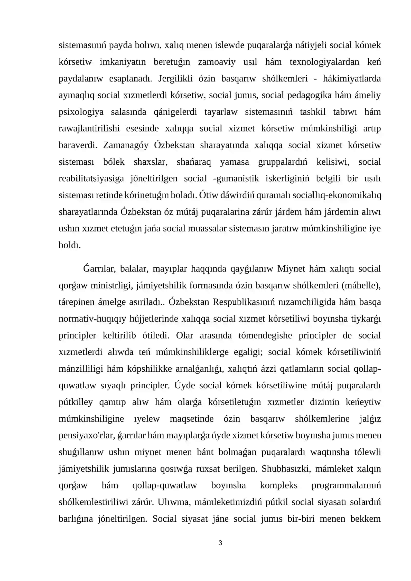 Ǵárezsizlik jılları mámleketlik basqarıw sistemasında ámelge asırılǵan reformalar 3
