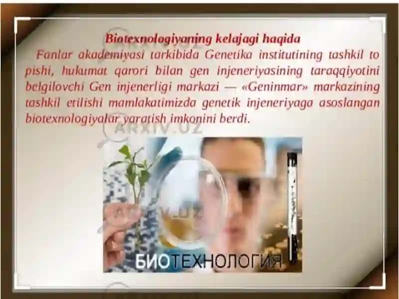 Uzbekistondagi Genetika va Biotexnologiya 3