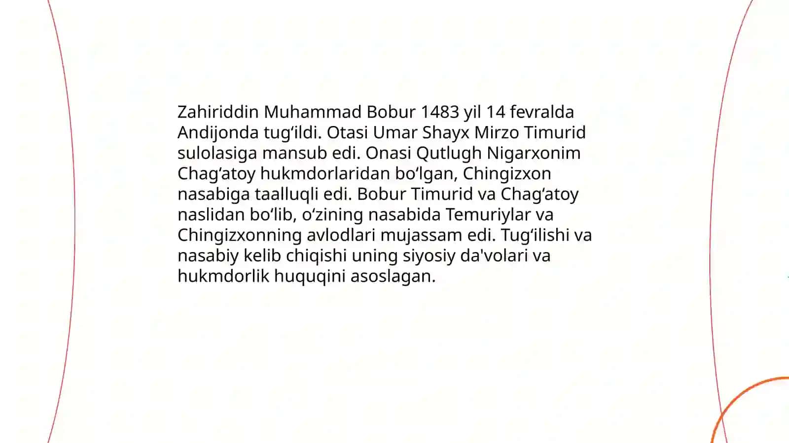 Zahiriddin Muhammad Bobur hayoti va ijodi 3
