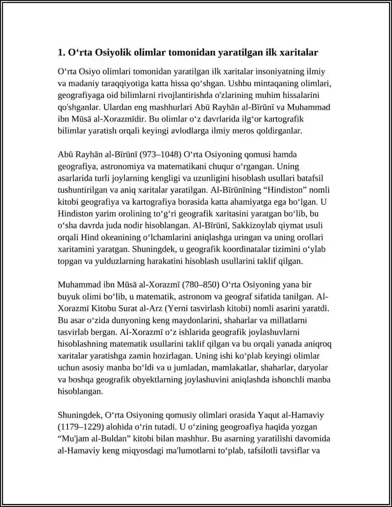 OʻRTO OSIYOLIK OLIMLARNING KARTOGRAFIK TADQIQOTLARI 3