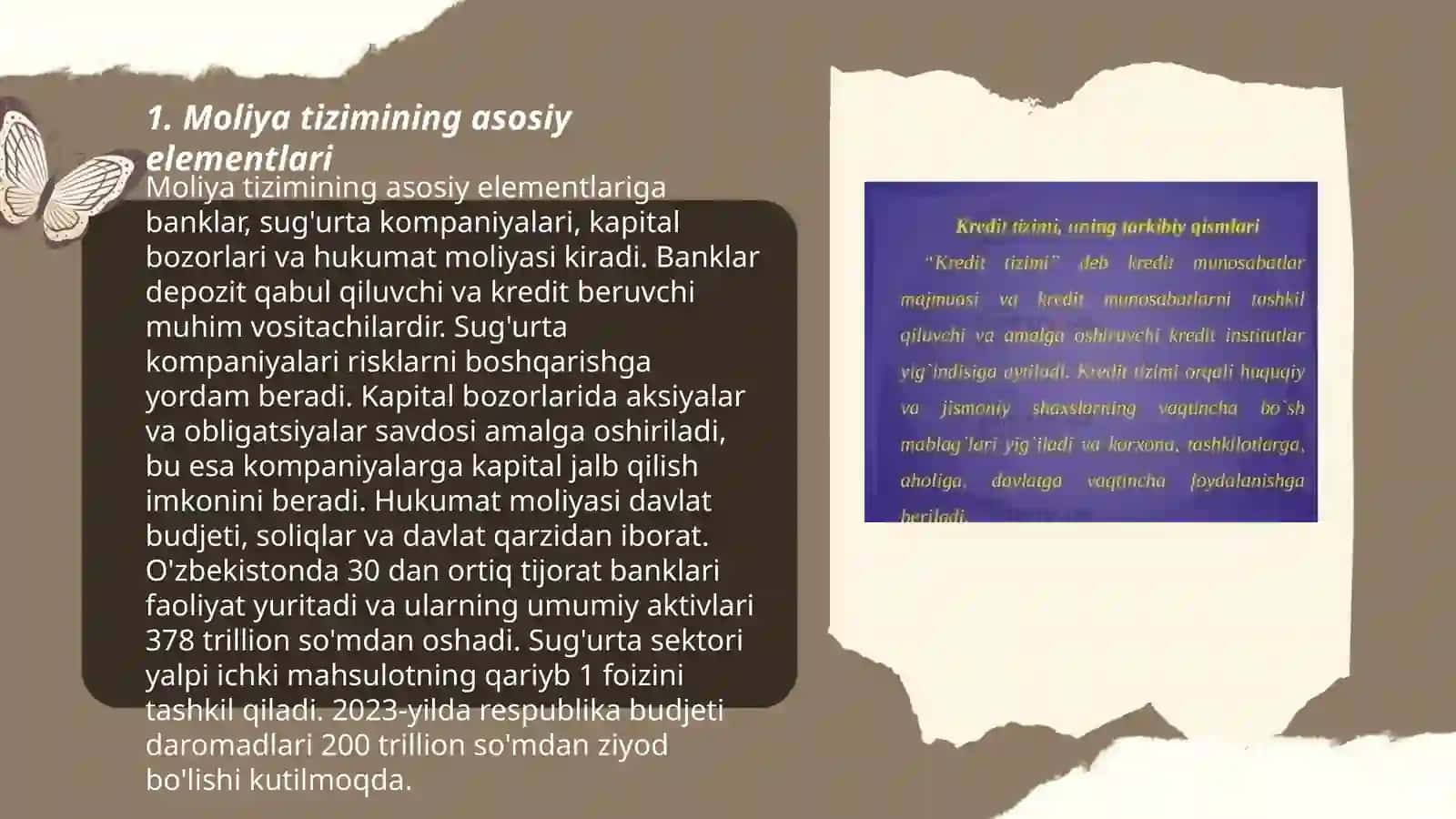 Moliya tizimi. Kredit va bank tizimi 3