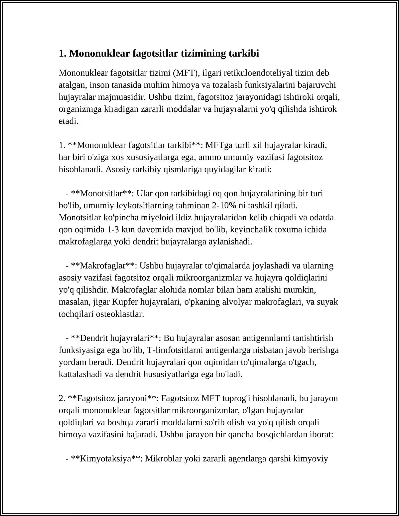MONONUKLEAR- FAGOTSITLAR TIZIMI. TARKIBI FUNKSIONAL AHAMIYATI 3