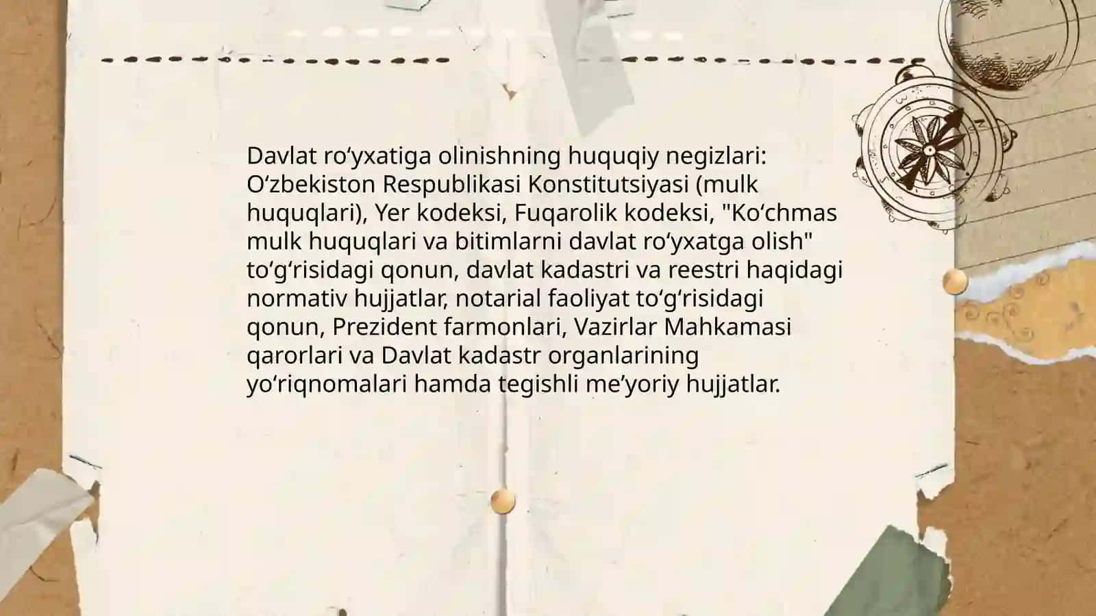Davlat roʻyxatiga olinishning huquqiy negizlari 3
