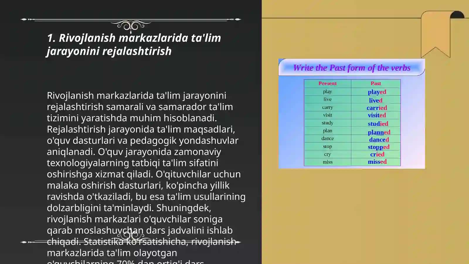Rivojlanish markazlarida olib boriladigan ish jarayoni, MTTda kun tartibini toʻgʻri tashkil etishda tarbiyachining roʻli 3