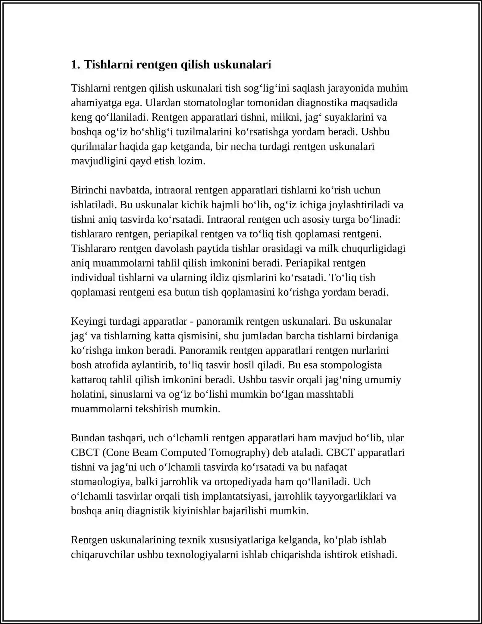 TISH QURILMALARNING TURLARI.ZAMONAVIY STOMATOLOGIK QURILMALAR 3
