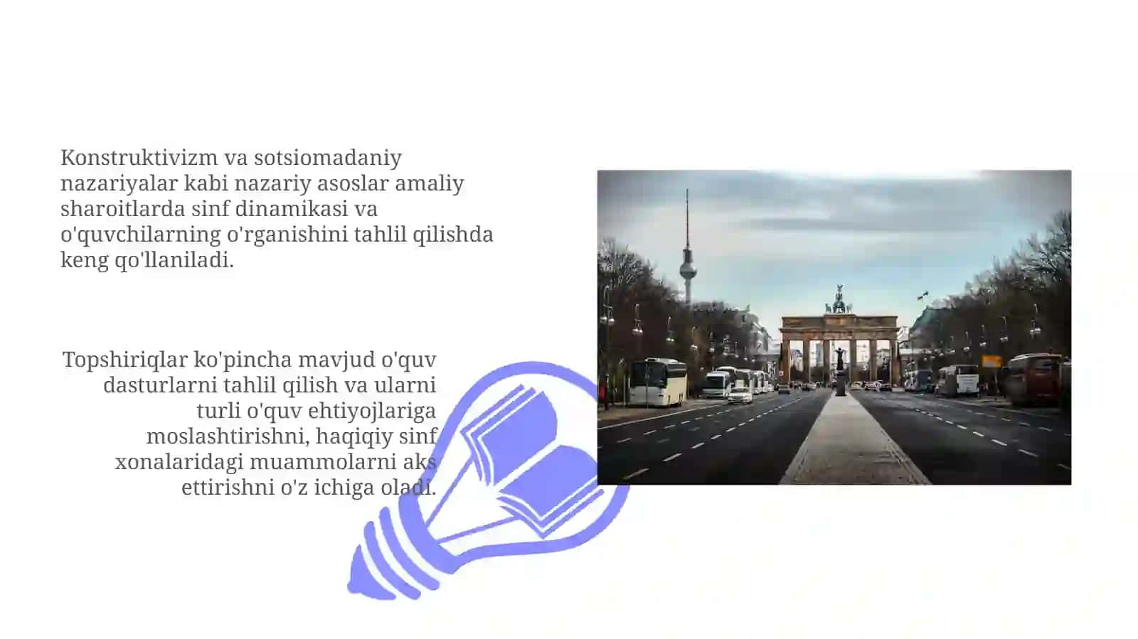 Germaniyada boshlang'ich ta'lim nazriy muomoli topshiriqlar 3