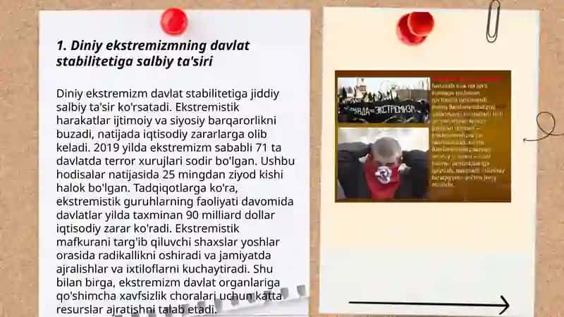 Diniy ekstrеmizm va tеrrоrizmning davlatlar taraqqiyotiga, millatlararо munоsabatlar va diniy bag‘rikеnglikka tahdidi 3