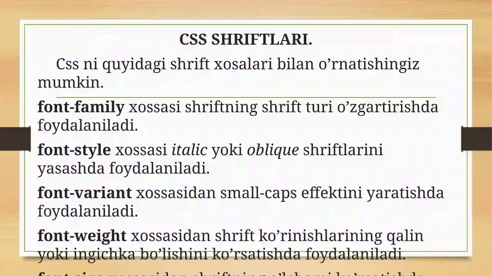 WEB SAHIFANING POG’ONALI SHAMOYILI YORDAMIDA WEB SAHIFAGA DIZAYN BERISH 3