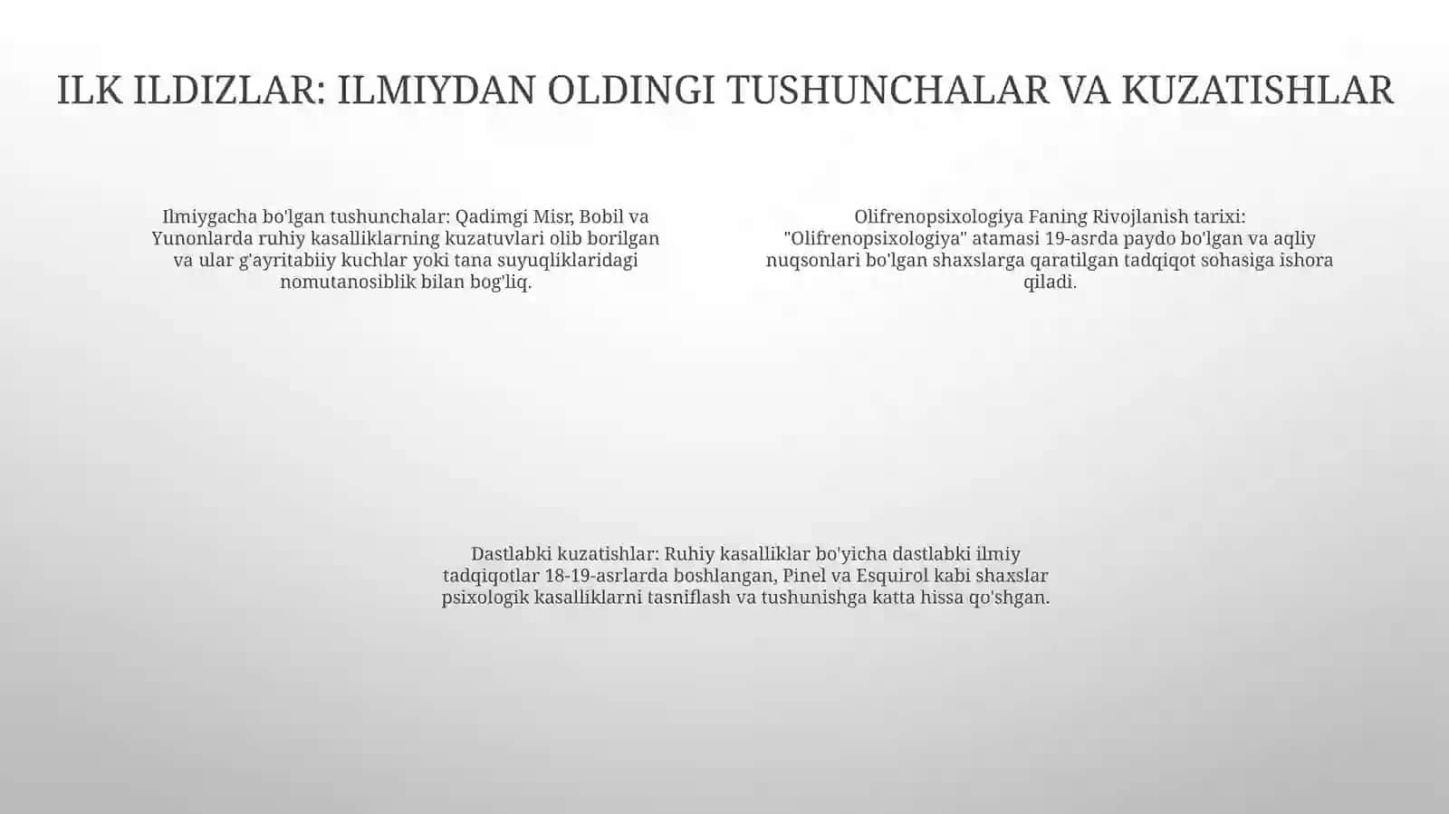 Olifrenopsixologiya Fanining Rivojlanish Tarixi 3
