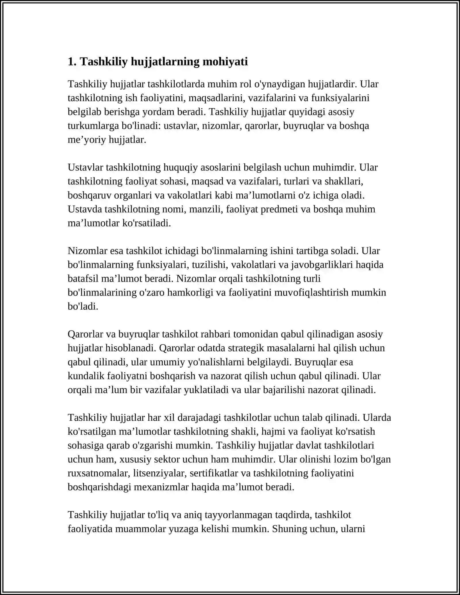TASHKILIY HUJJATLAR GUVOHNOMA YURIQNOMA NIZOM USTAV VA SHARTNOMALARI 3