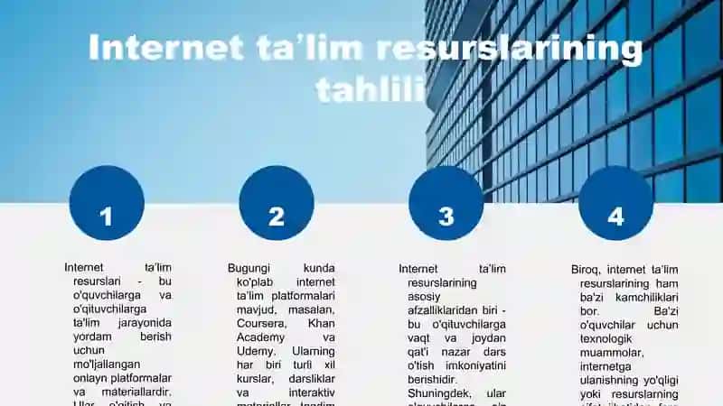 Taʼlim jarayonini tashkil etishda internet xizmatlaridab foydalanish 3