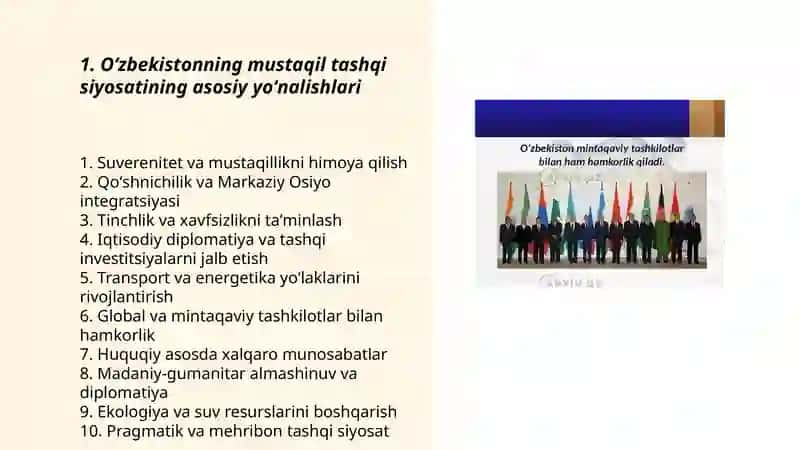 Oʻzbekiston xalqaro aloqalari va jahon ham jamiyatidagi òrni 3