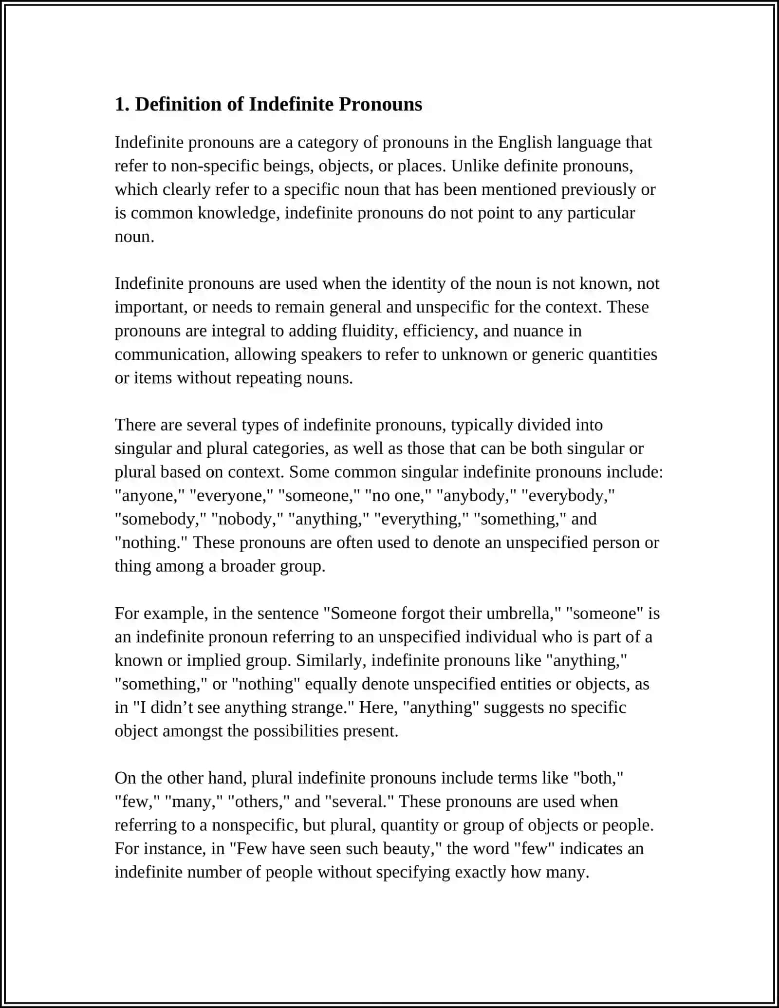 INDEFINITE RECIPROCAL AND INTENSIVE PRONOUNS 3