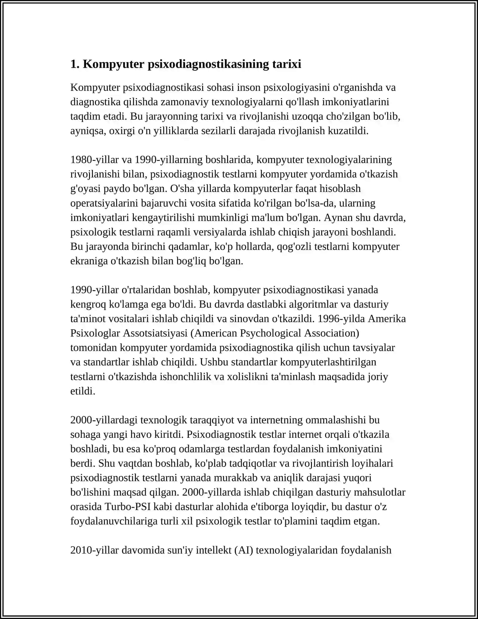 KOMPYUTER PSIXODIOGNOSTIKASINING YUTUQ VA KAMCHILIKLARI 3