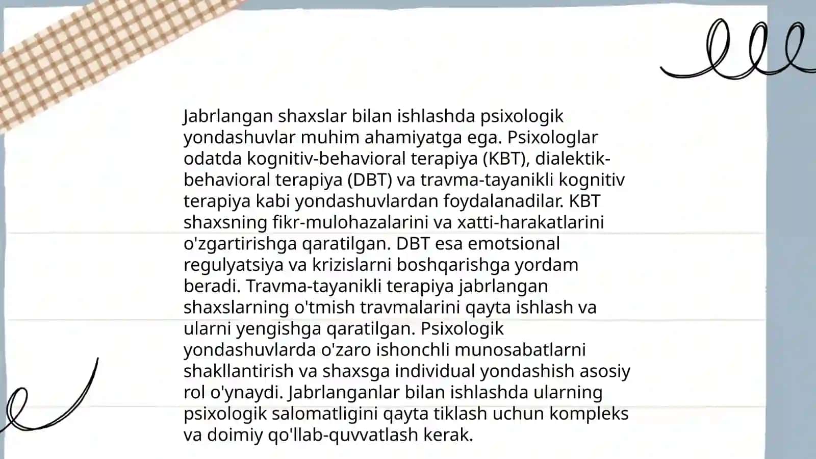 Jabrlangan shaxslar bilan ishlashda psixolig faoliyati 3