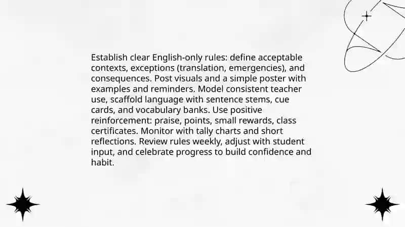 Ways to encourage more user of English in the classroom 3