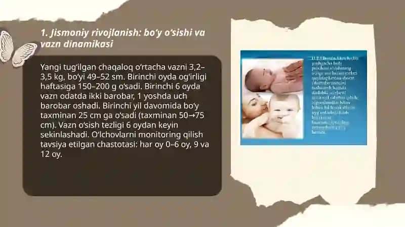 Bir yoshgacha bo'lgan bolani rivojlanishi va unga qo'yilgan pedagogik talablar 3