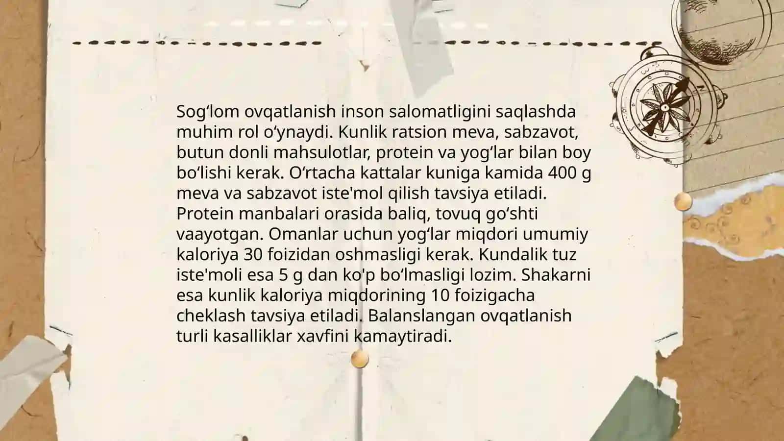 Sogʻlom turmush tarzi 3
