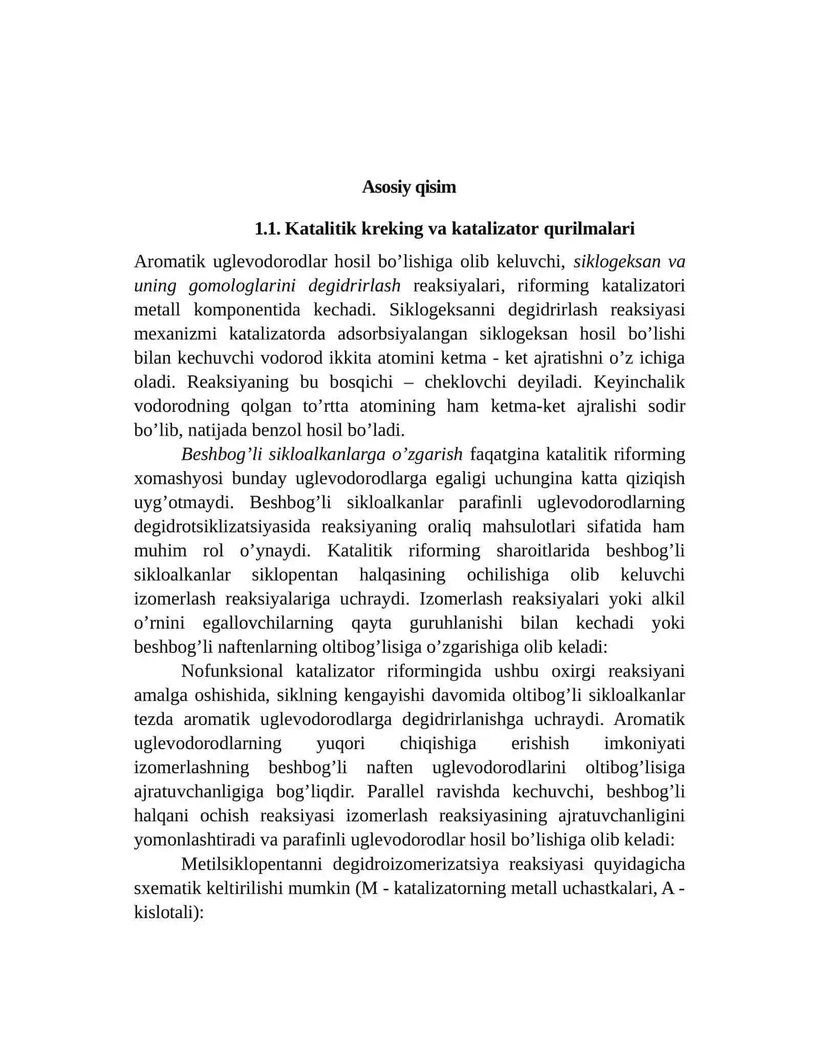 Katalitik kreking jarayonida ishlatiladigan katalizatorlar 3
