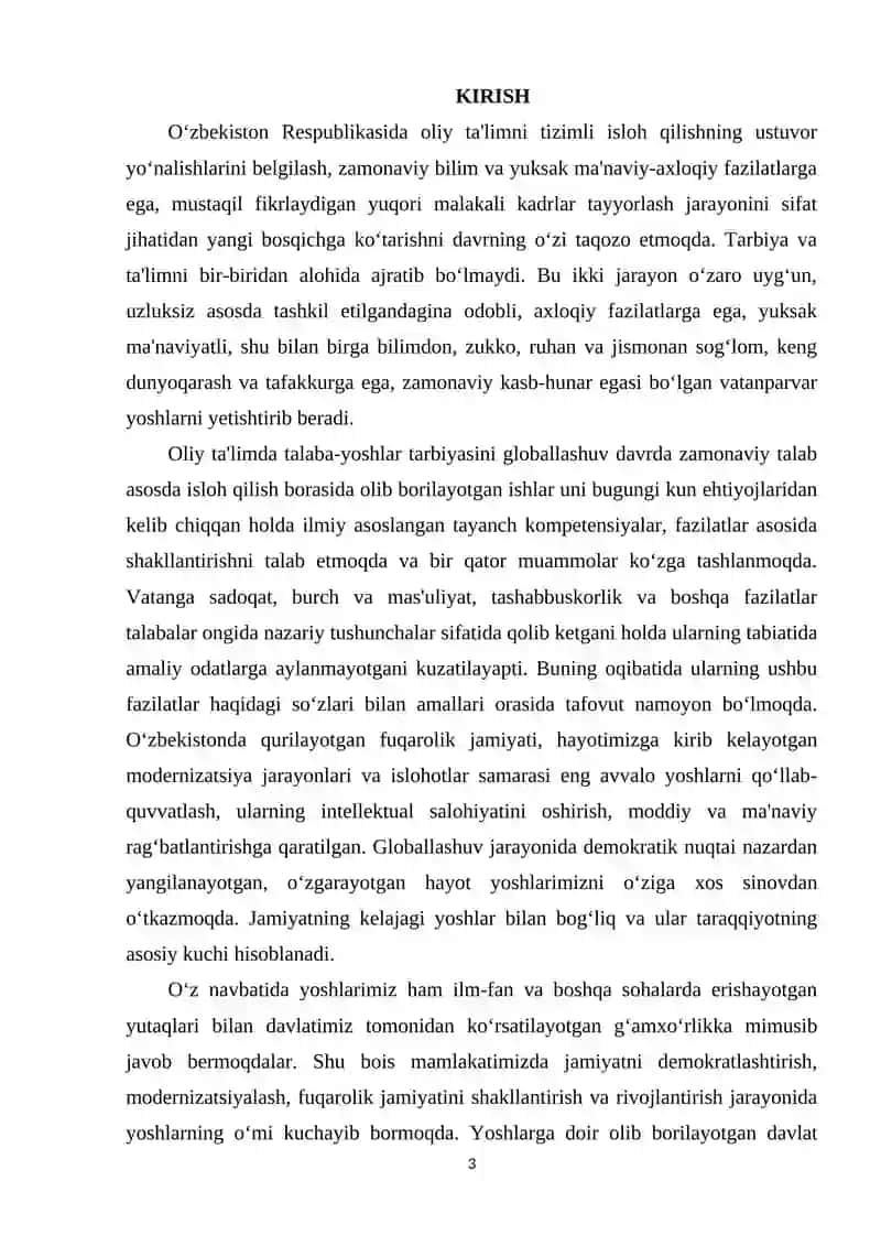 YOSHLAR TA’LIM-TARBIYASI MUAMMOLARI TADQIQ ETISHNING METODLAR 3