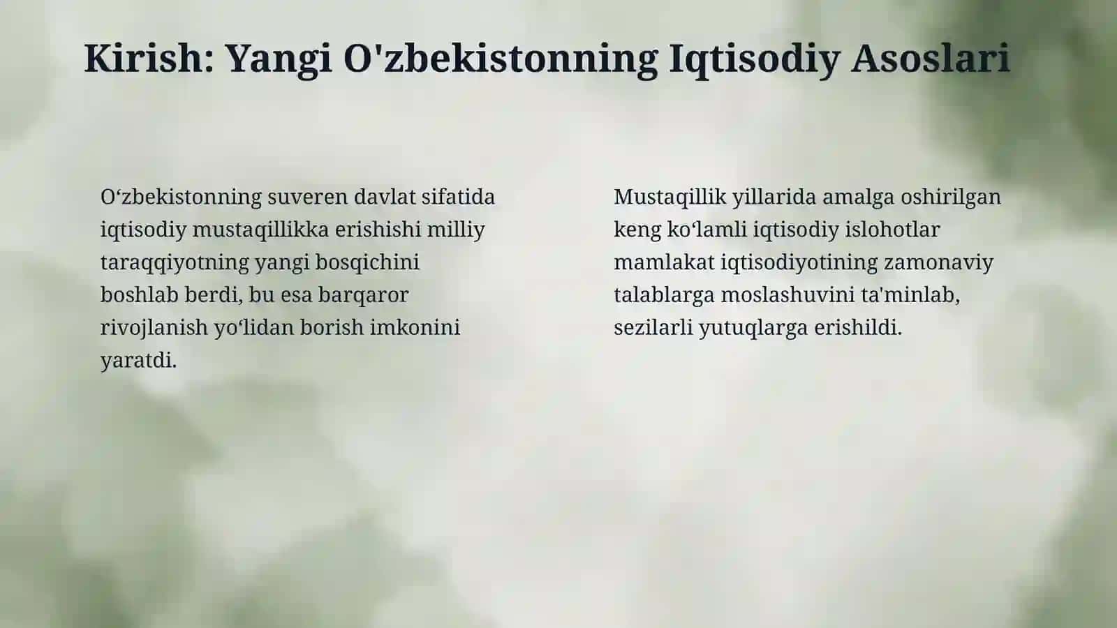 Mustaqillik yillarida qishloq xo‘jaligi va sanoat  sohasidagi o‘zgarishlar 3