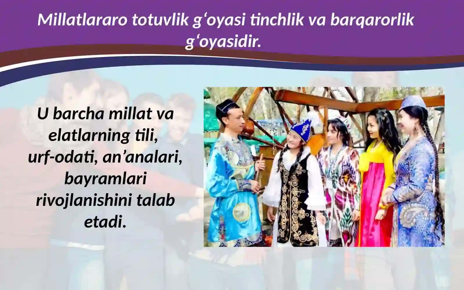 O‘zbekiston damillatlararo munosabatlar va bag‘rik englik 3