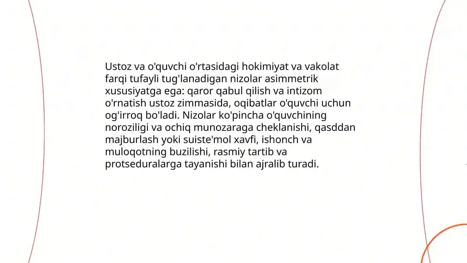 O'qituvchi va o'quvchilar o'rtasidagi nizolarning o'ziga xos xususiyatlari 3