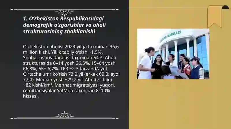 Uzbekiston respublikasidagi ijtimoiy oʻzgarishlar 3