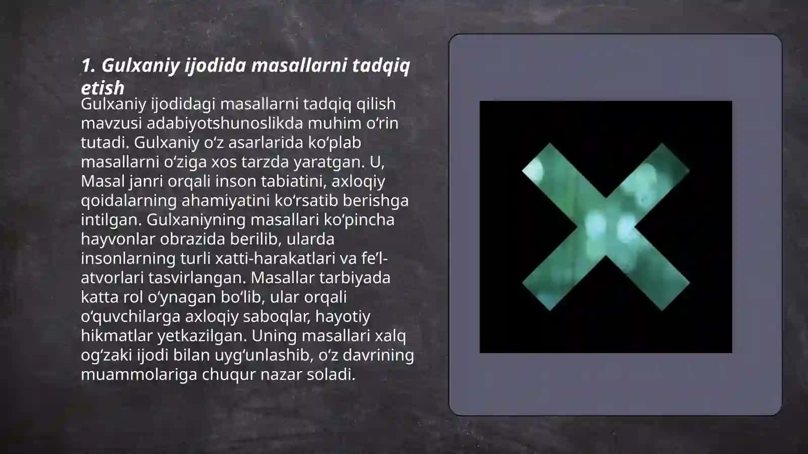 Gulxaniy ijodida masallar badiiyati 3
