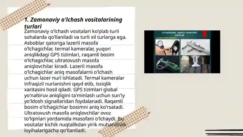 Zamonaviy ölchash vositalari va ularning tavsiflari 3