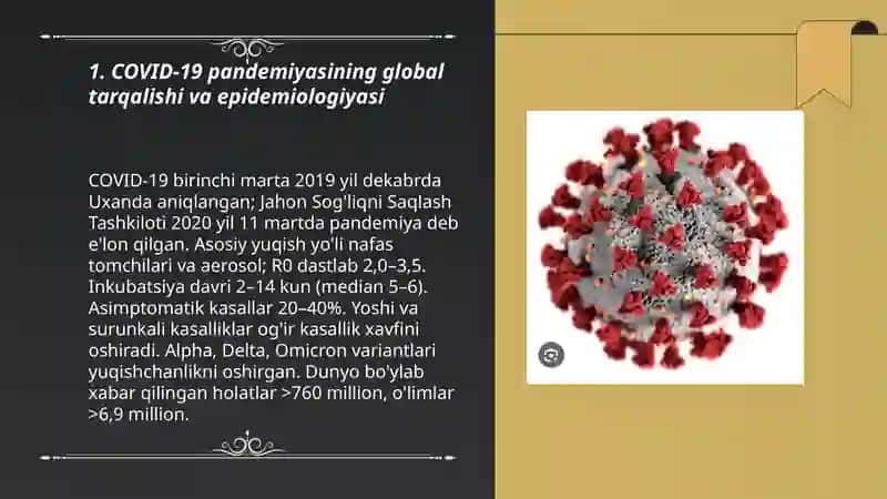 COVID-19 pandemiyasining global tarqalishi va epidemiologiyasi 3