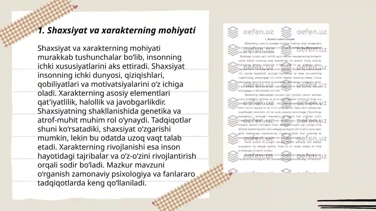 Xarakterning shakllanishi 3