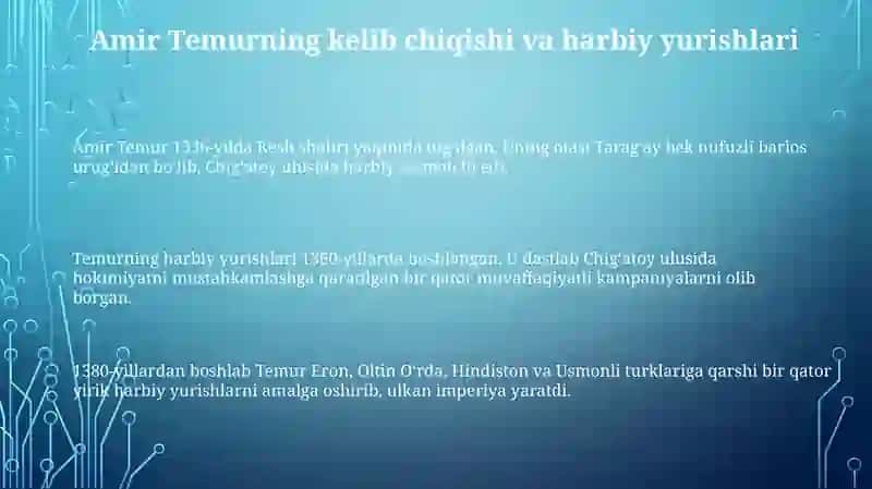 Amur Temur davlatini tashkil topishi 3