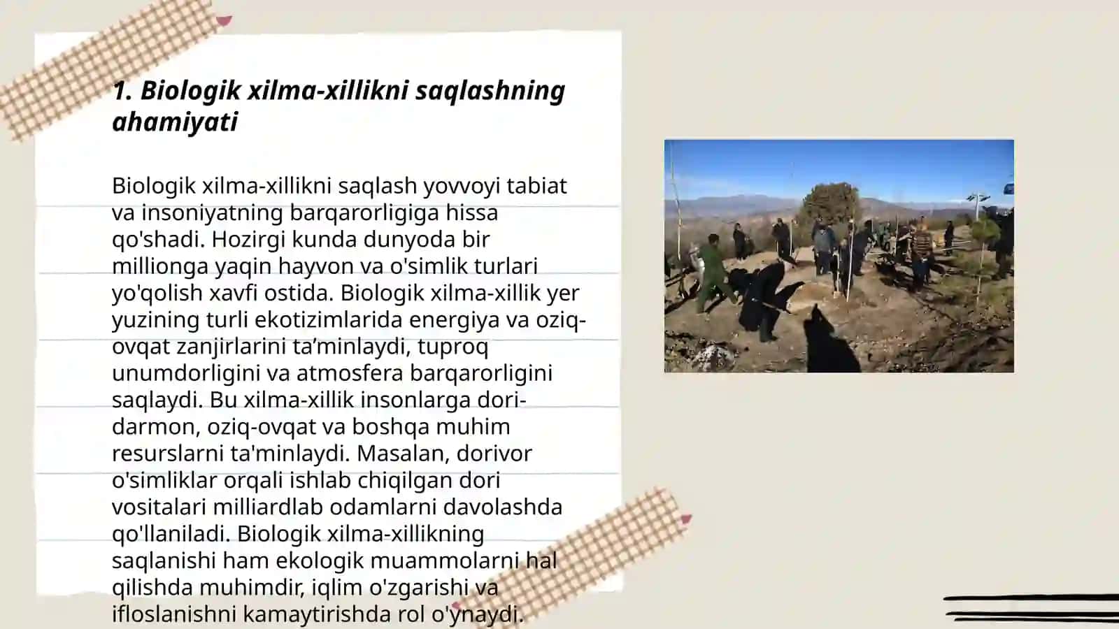 Biologik xilma xillikni asrash muammolarni 3