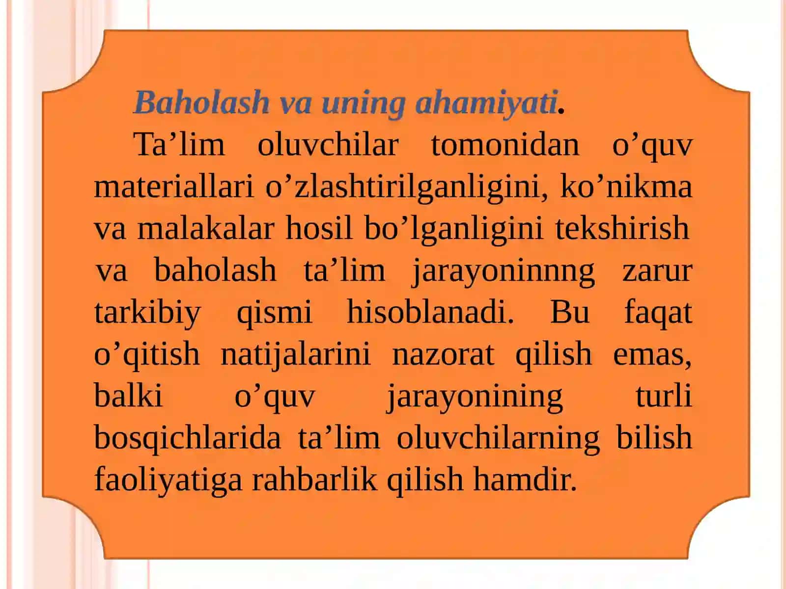 Bilim darajasini nazorat qilish va baholash tizimlari 3